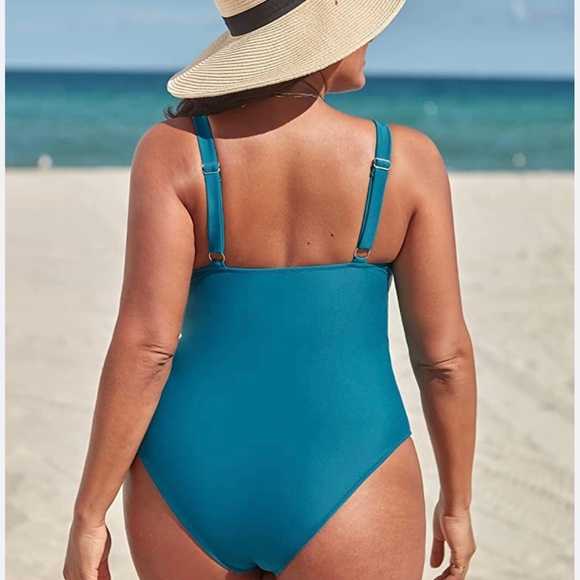 Cupshe women’s one piece swimsuit size OX (14 W)
Side lace up. Teal. New - Picture 2 of 4